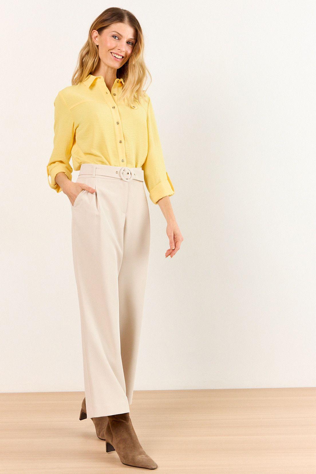 Pantalon Wide Con Cinturon Beige Ma Griffe 11002226004106-4