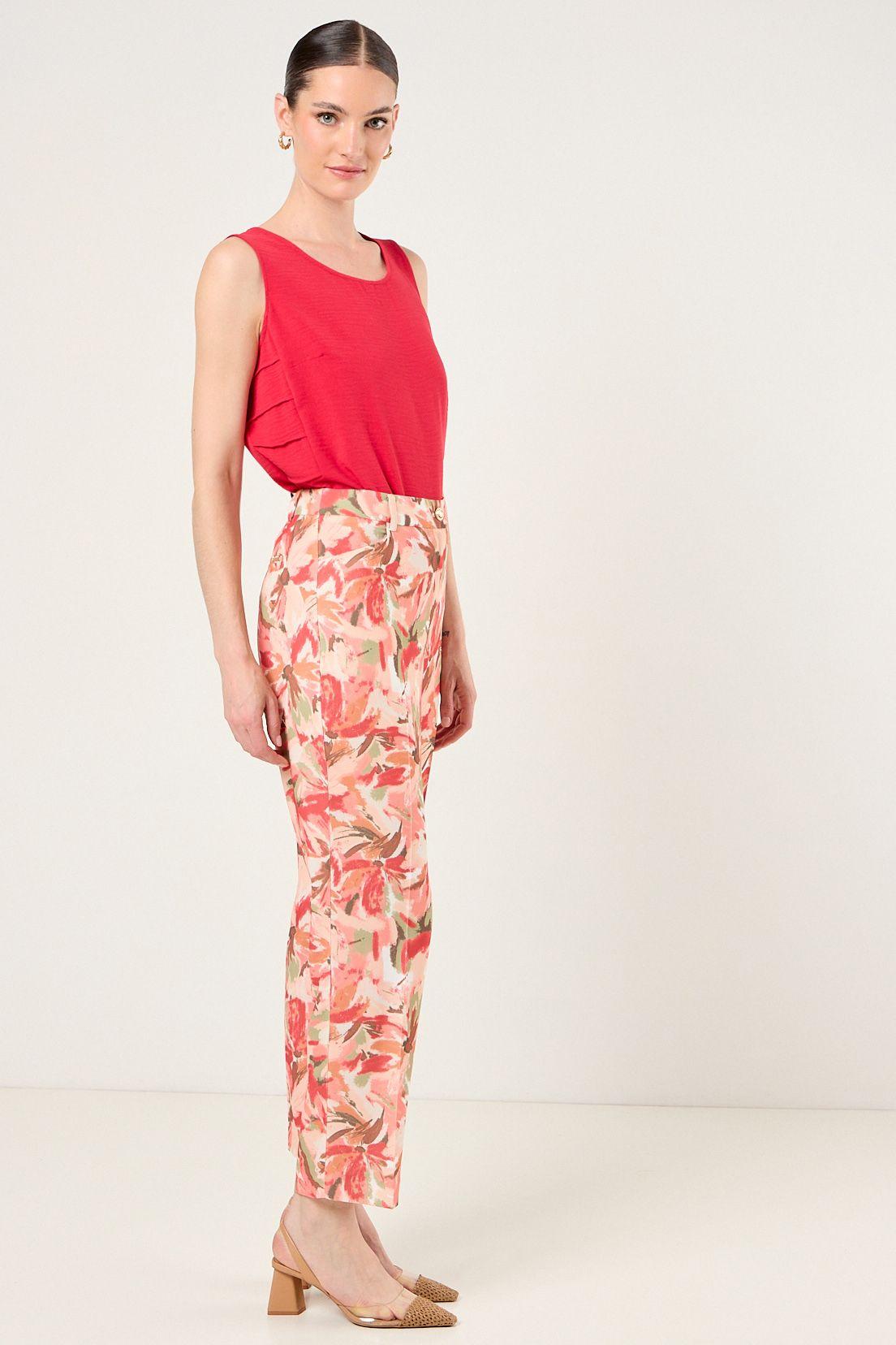 Pantalon Estampado Abstracto Crudo Ma Griffe 11102126050105-4