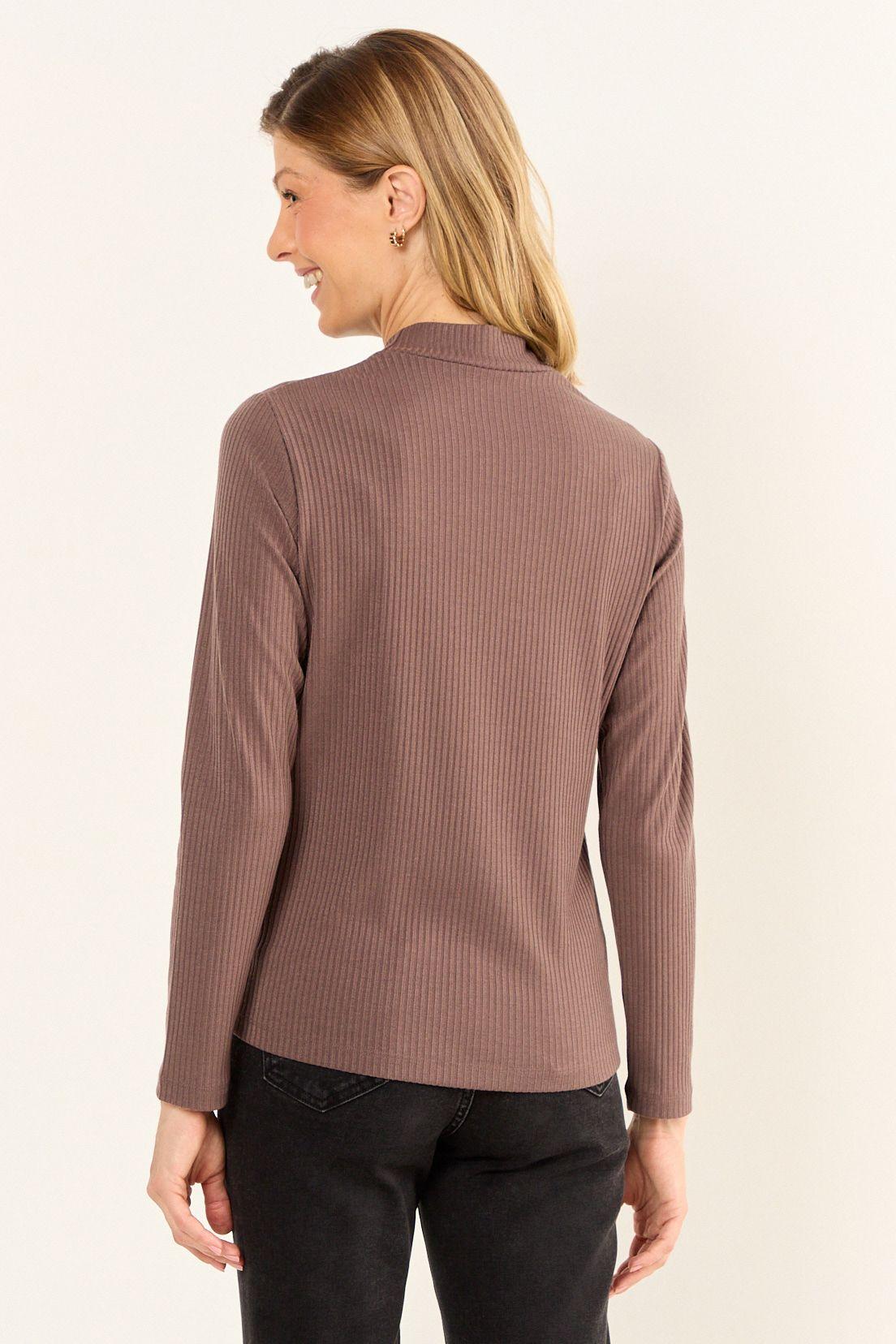 Polera Cuello Alto Café Ma Griffe 14202126010109-2