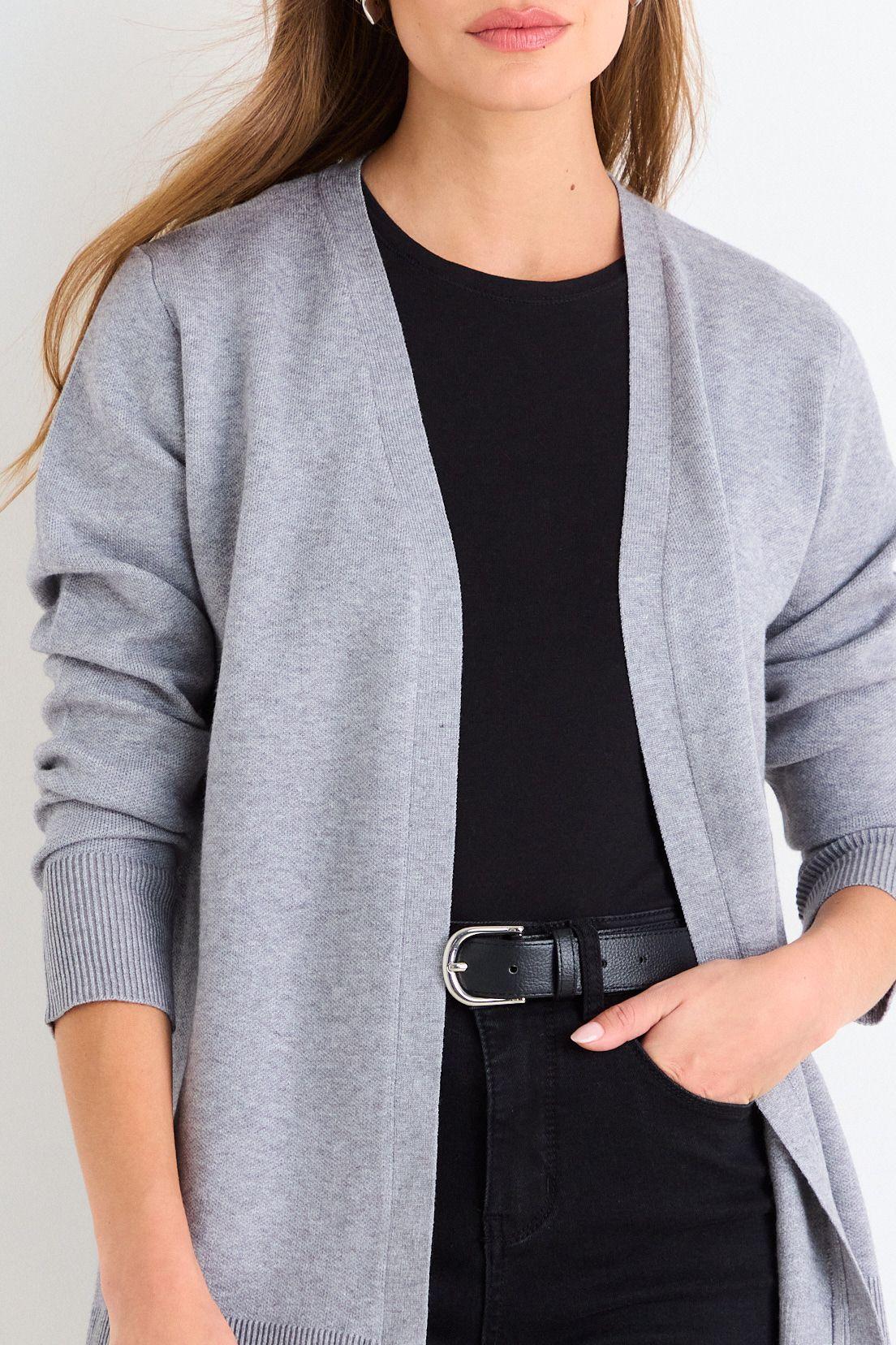 Cardigan Largo Gris Ash 18007126004113-1