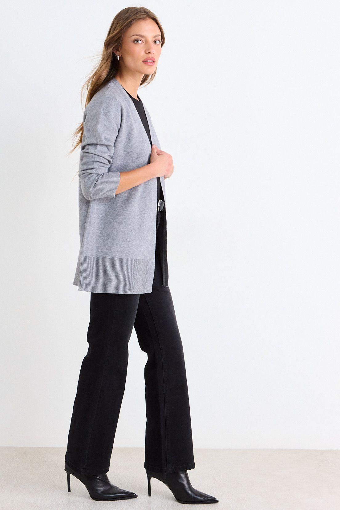 Cardigan Largo Gris Ash 18007126004113-4