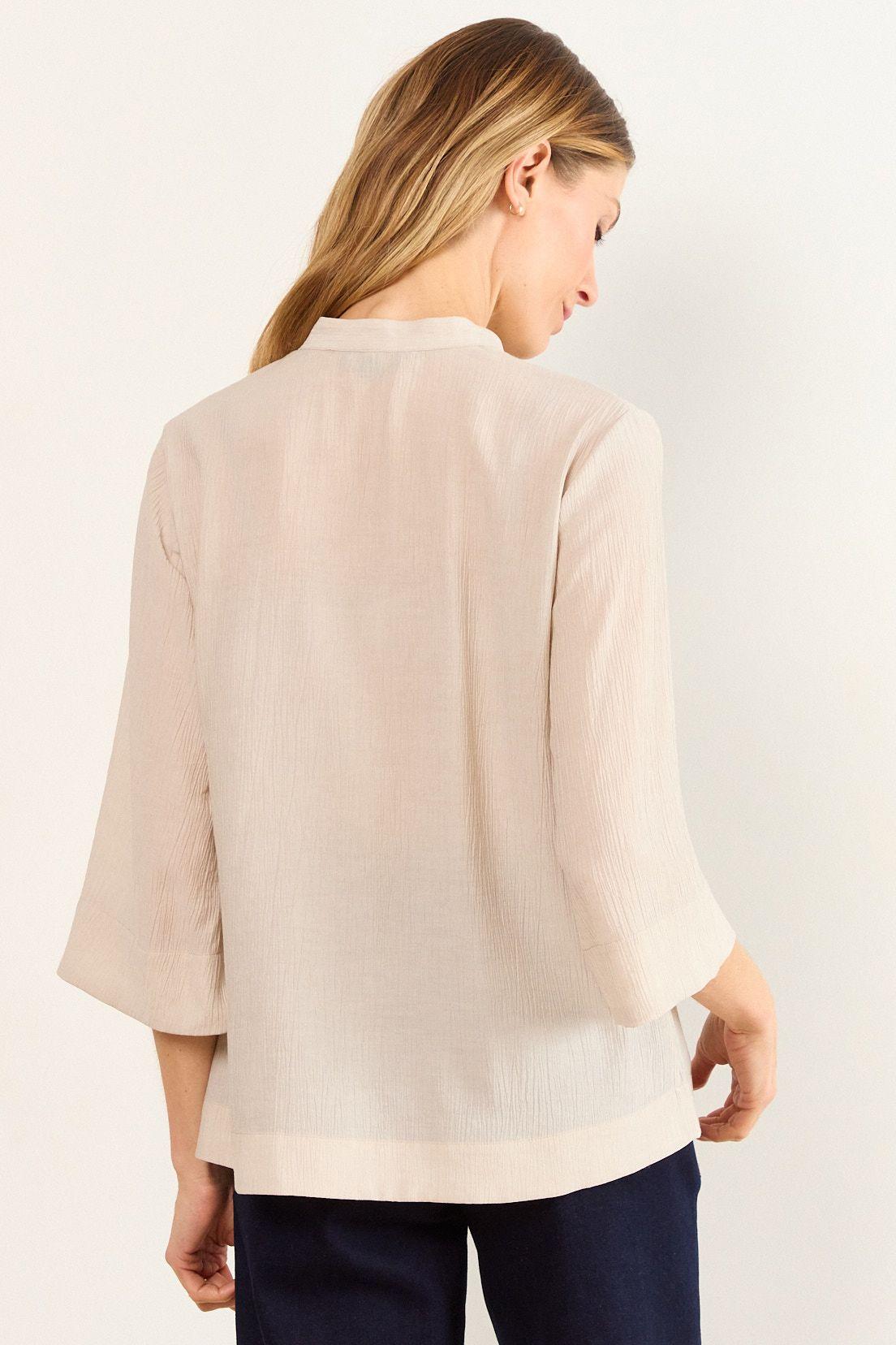Blusa Holgada Textura Beige Ma Griffe 14002226053106-2