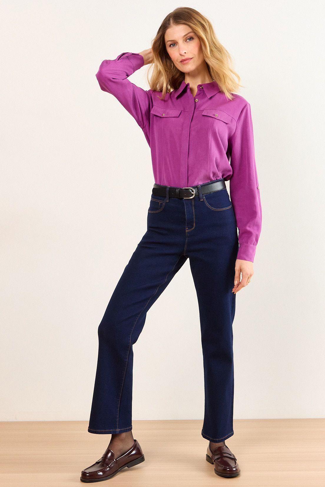 Blusa Lyocell Morado Ma Griffe 14002226054121-3