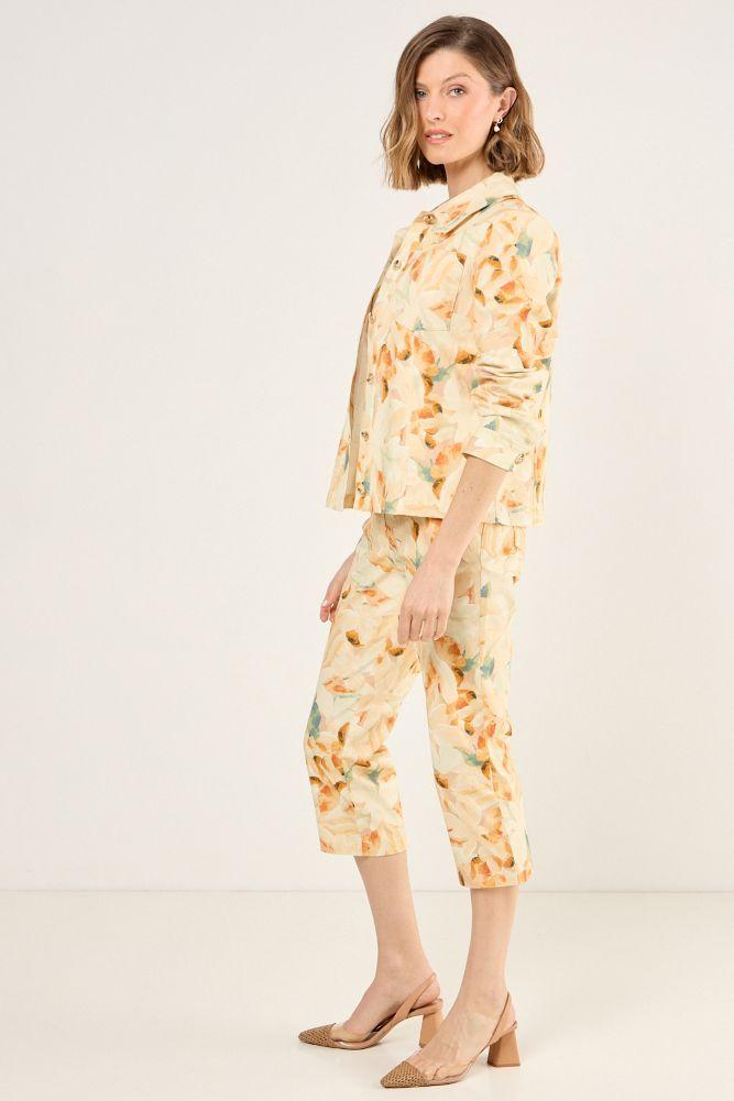 Casaca Estampada Floral Naranjo Ma Griffe 17702225001114-4