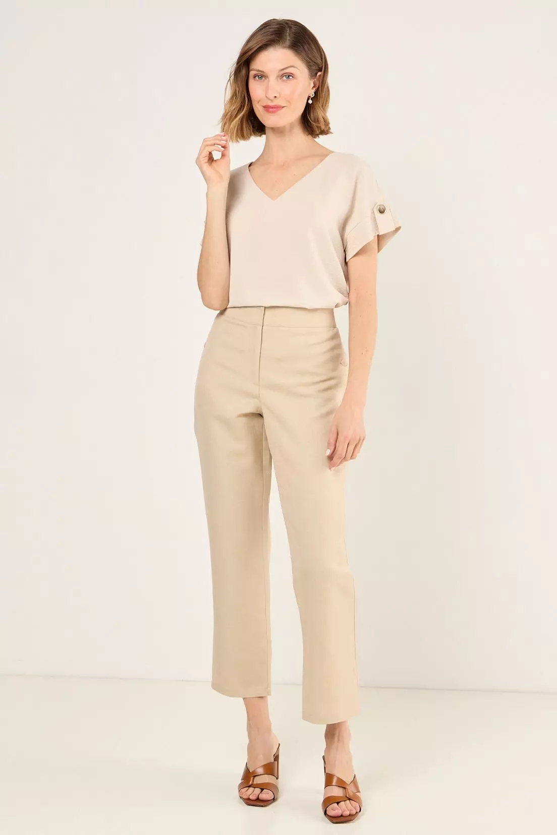 Pantalon Liso Beige Ma Griffe 11004225032106-0