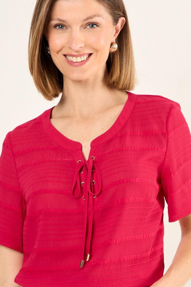 Blusa Textura Fucsia Ma Griffe 14002225065116-1