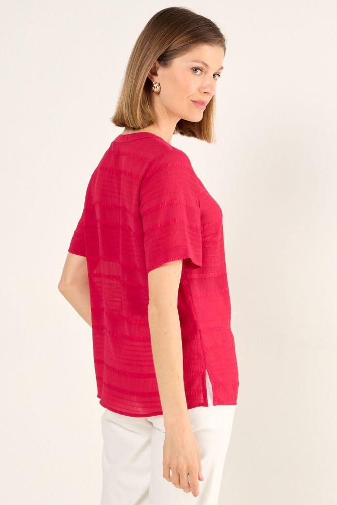 Blusa Textura Fucsia Ma Griffe 14002225065116-2