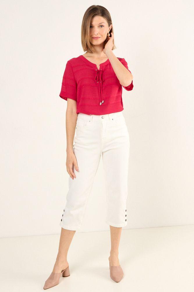 Blusa Textura Fucsia Ma Griffe 14002225065116-3