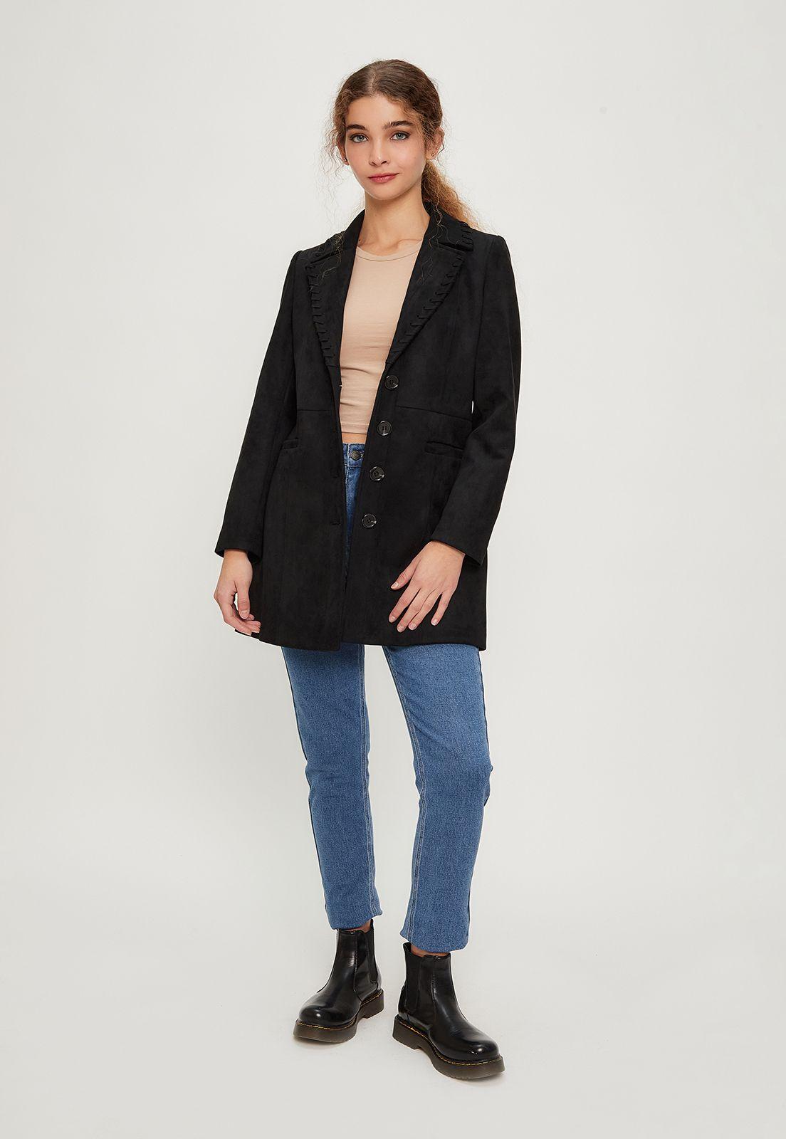 Impermeable (Trench) Liso Negro iO 17420224002102-0