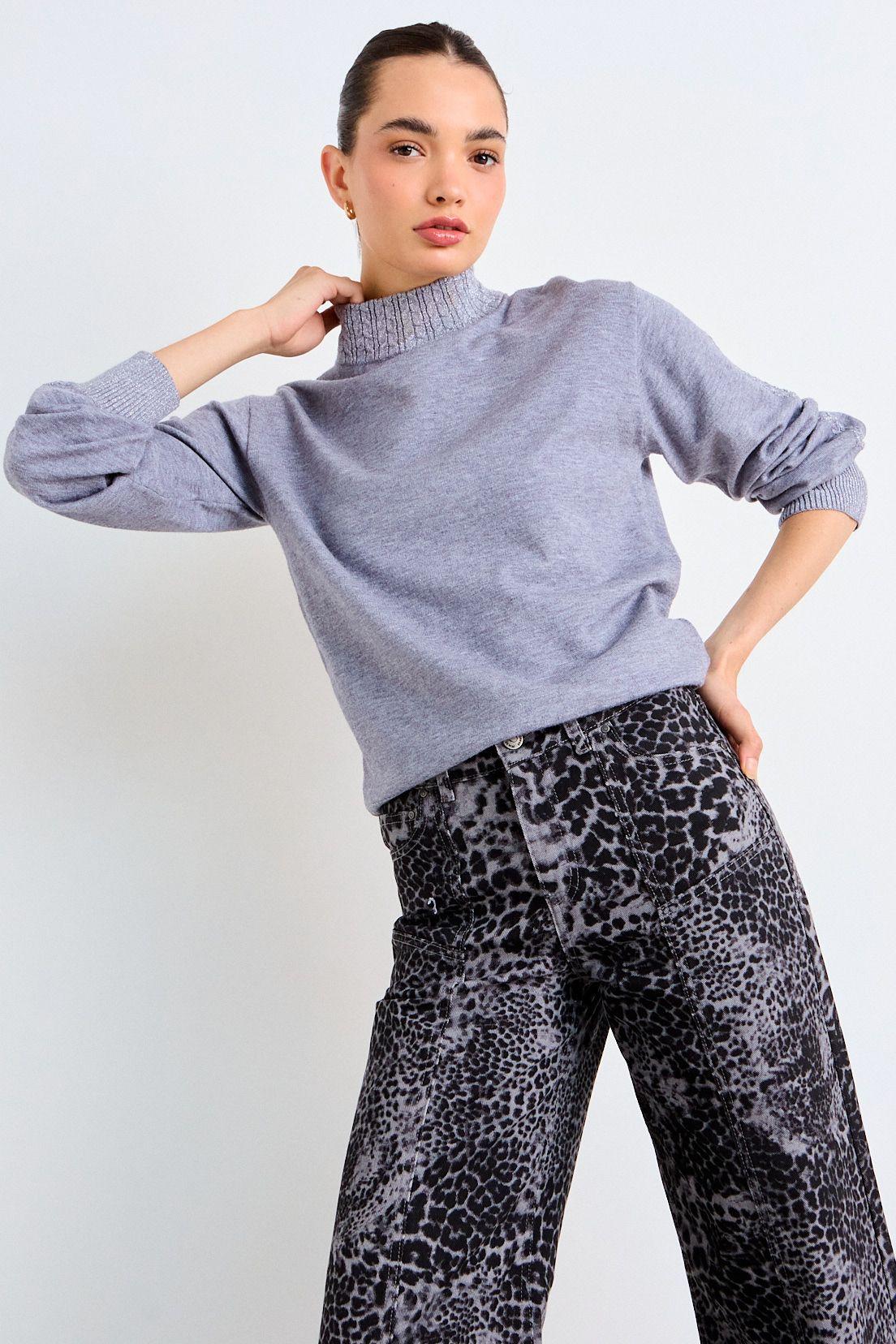 Sweater Delgado Manga Princesa Gris iO 18120126017113-0