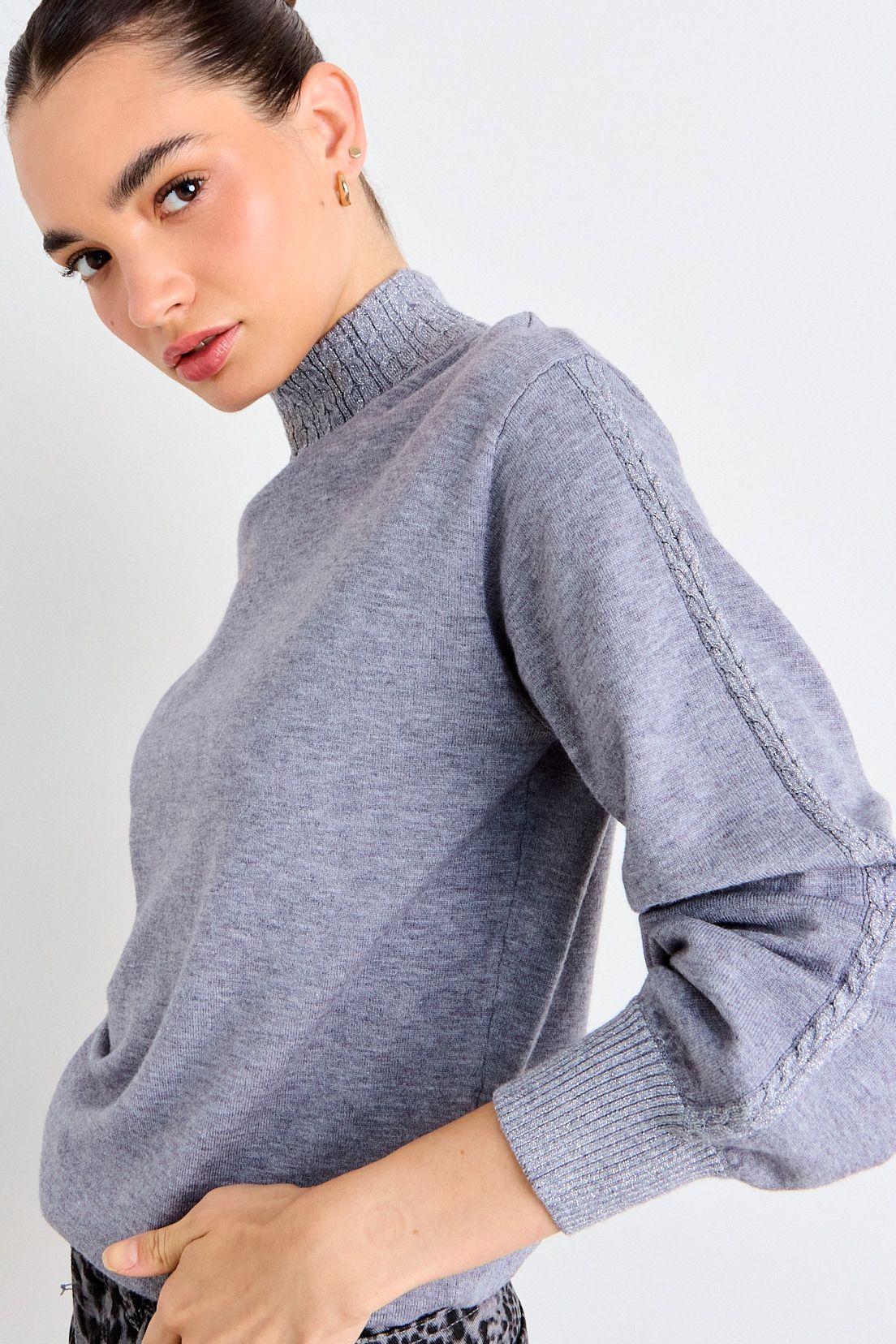 Sweater Delgado Manga Princesa Gris iO 18120126017113-1