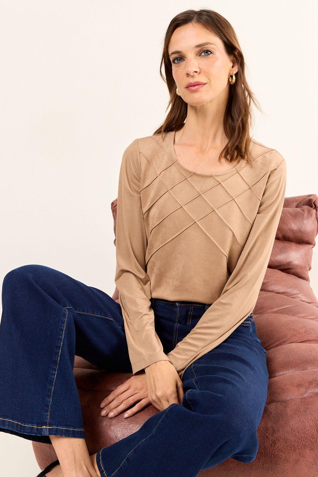 Polera De Suede Café Ma Griffe 14202126007129-2