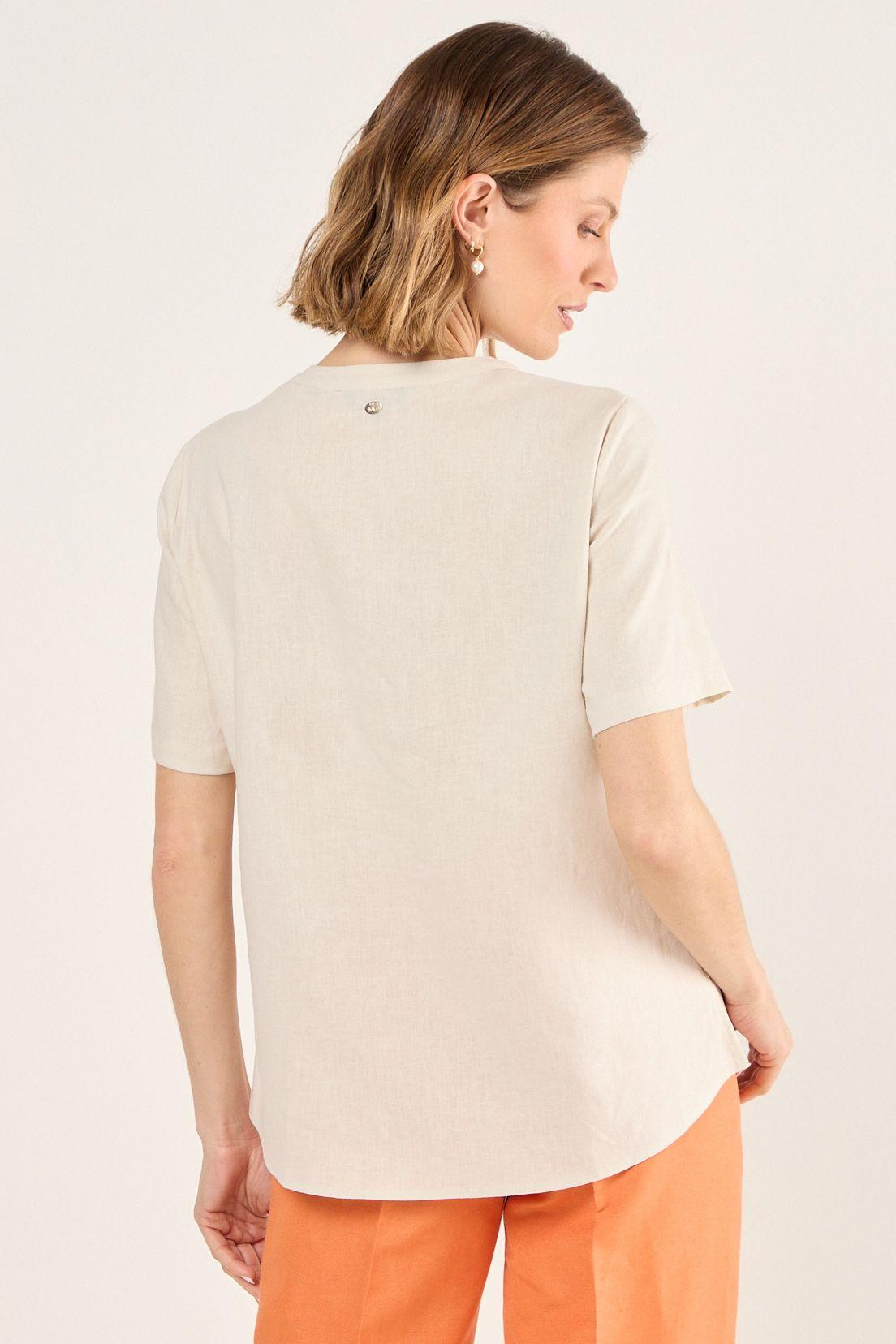 Blusas Manga Corta Beige Ma Griffe 14002225061106-3
