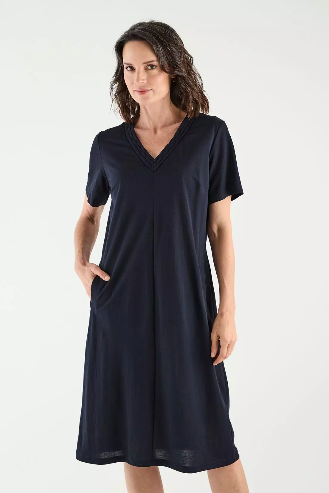 Vestido Escote En V Azul Ma Griffe 13002125001104-2