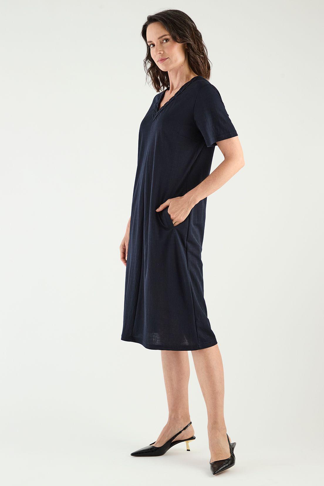 Vestido Escote En V Azul Ma Griffe 13002125001104-3