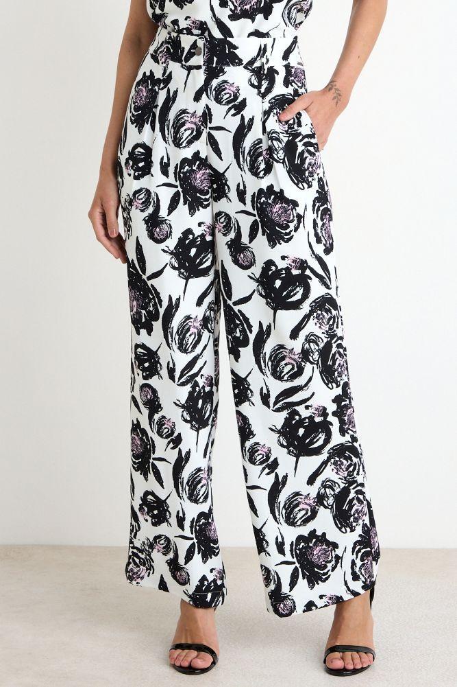 Pantalon Palazzo Fantasia Negro Ash 11107225054102-1