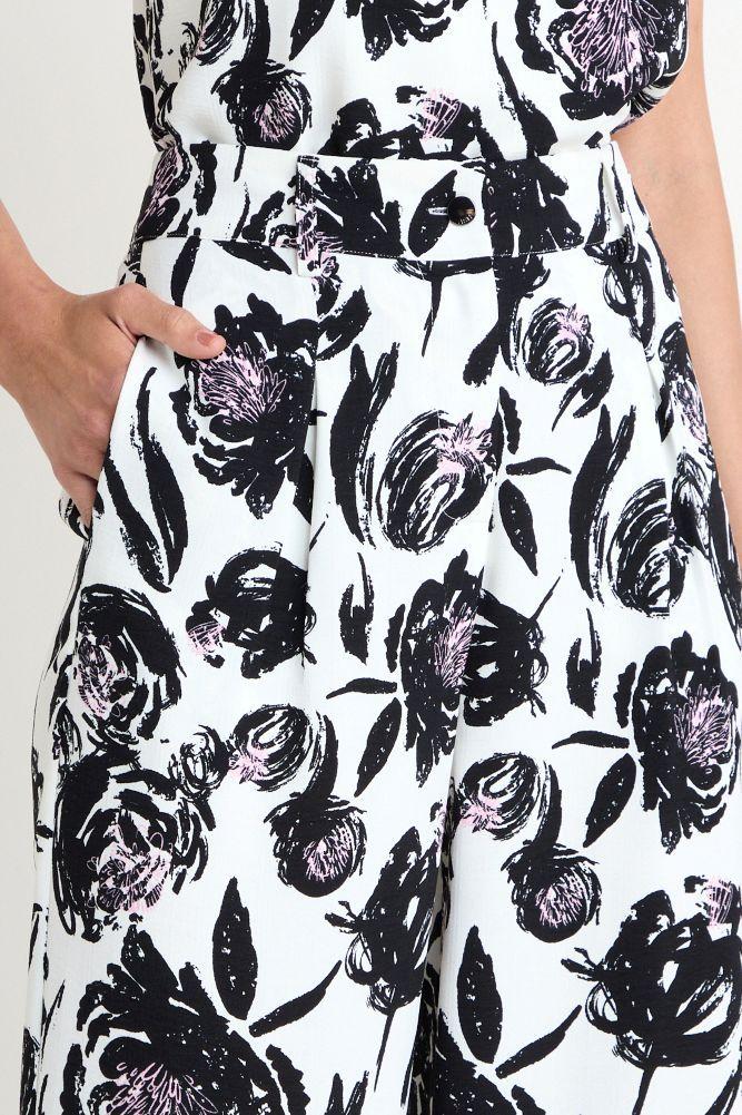 Pantalon Palazzo Fantasia Negro Ash 11107225054102-2