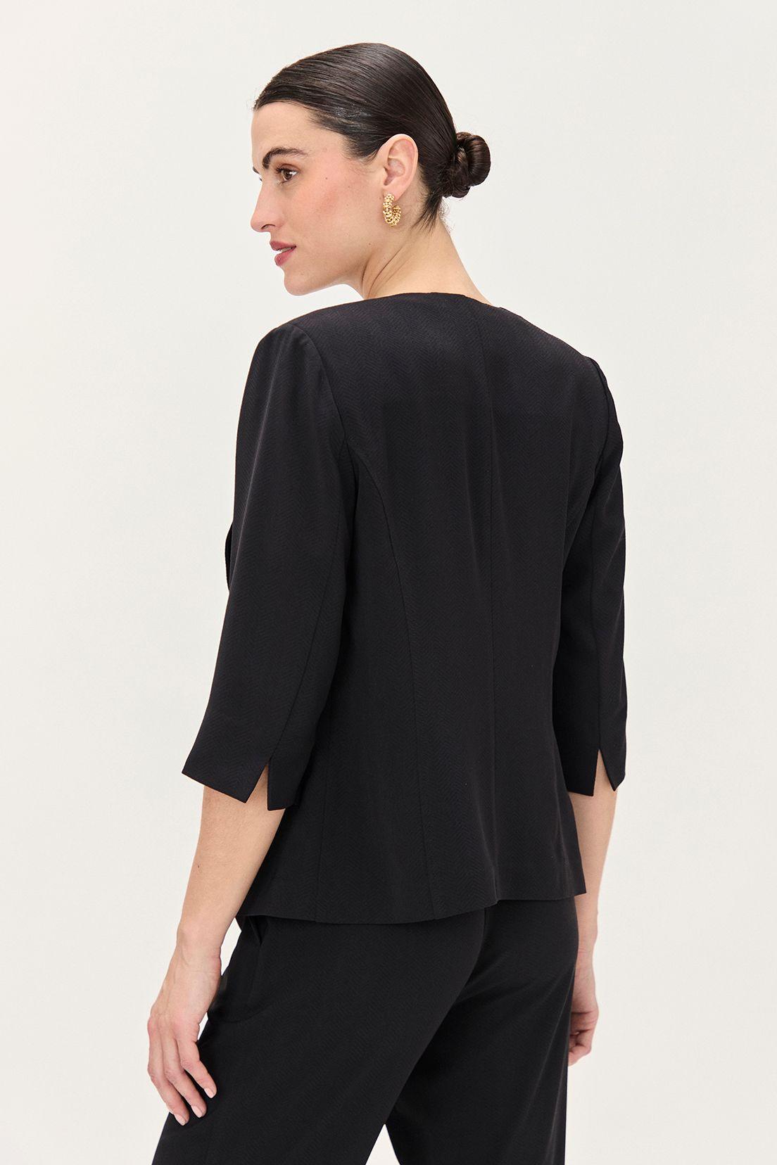Blazer Con Solapa Negro Ma Griffe 16002224003102-3