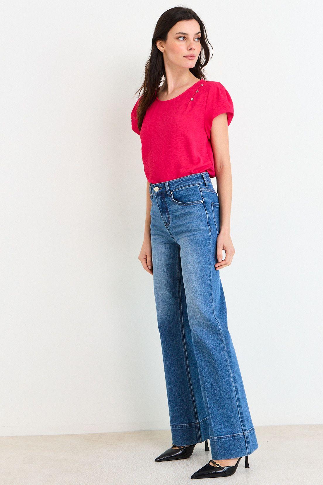 Blusas Manga Corta Fucsia Ash 14007226060116-4