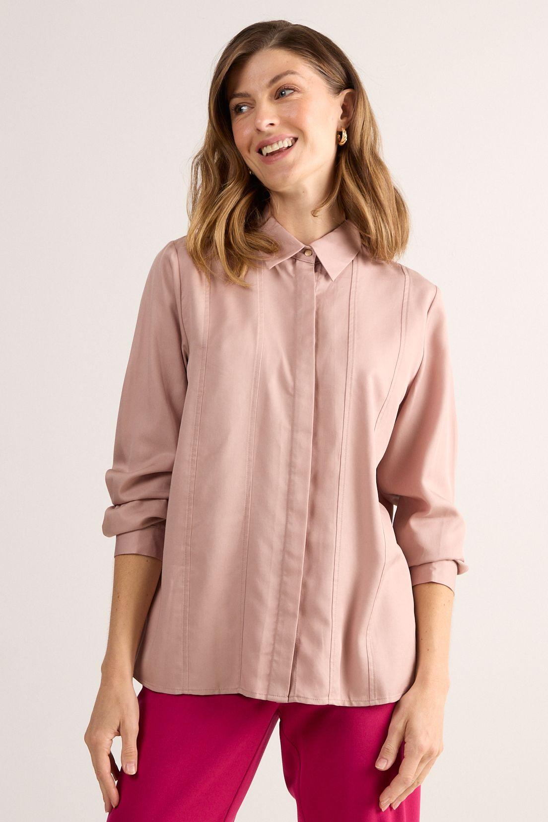 Blusas Manga Larga Rosa Ma Griffe 14002225052123-0
