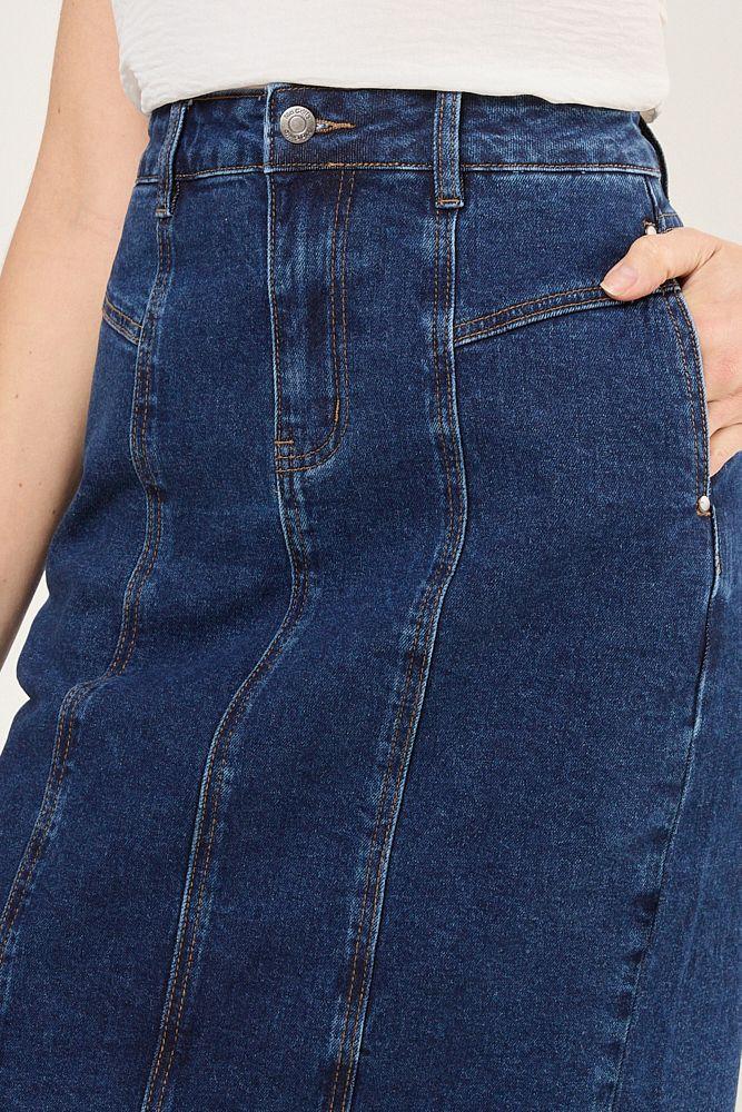 Falda Larga Azul Ma Griffe 12802225001104-3