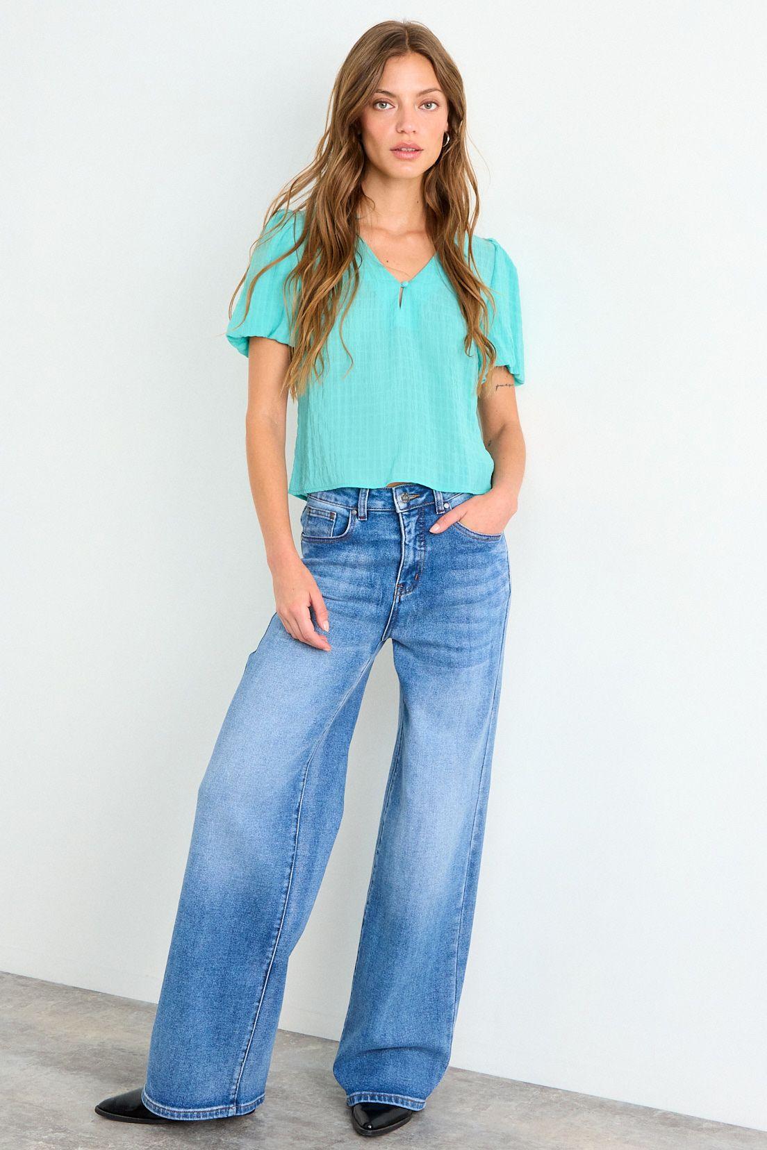 Blusa Lisa Turquesa iO 14020126051217-3