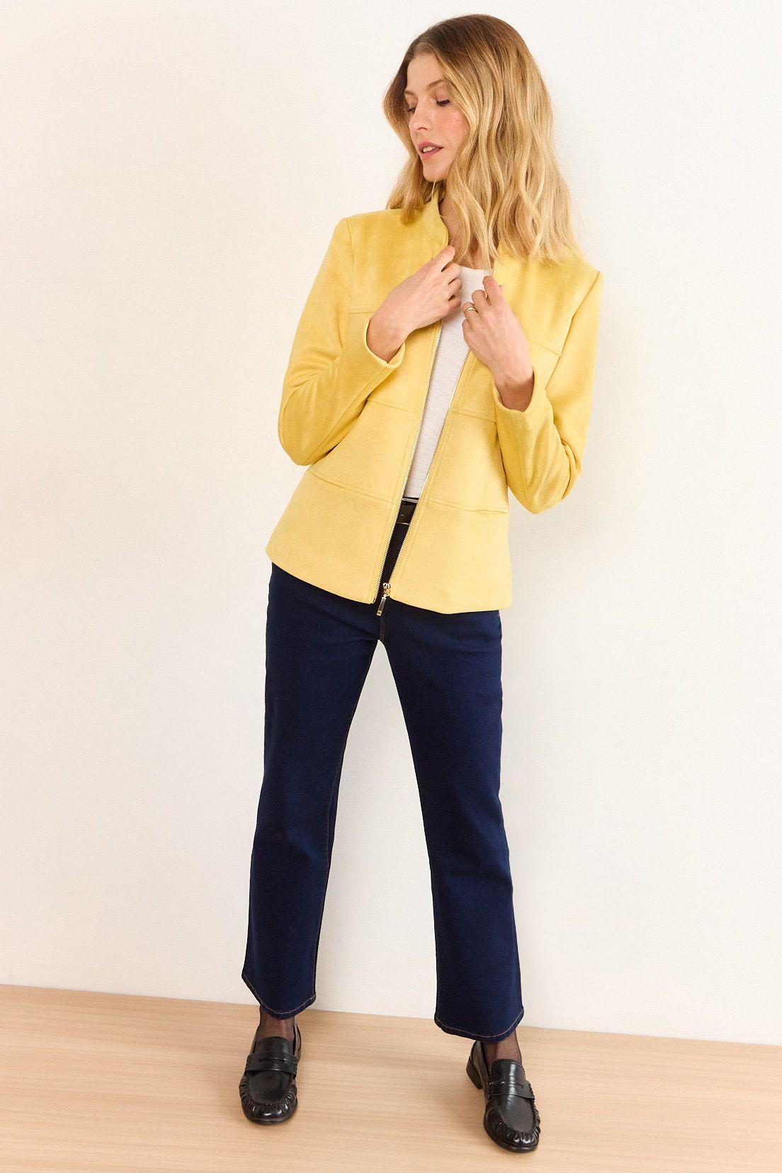Chaqueta Antelina Amarillo Ma Griffe 17502226053108-3