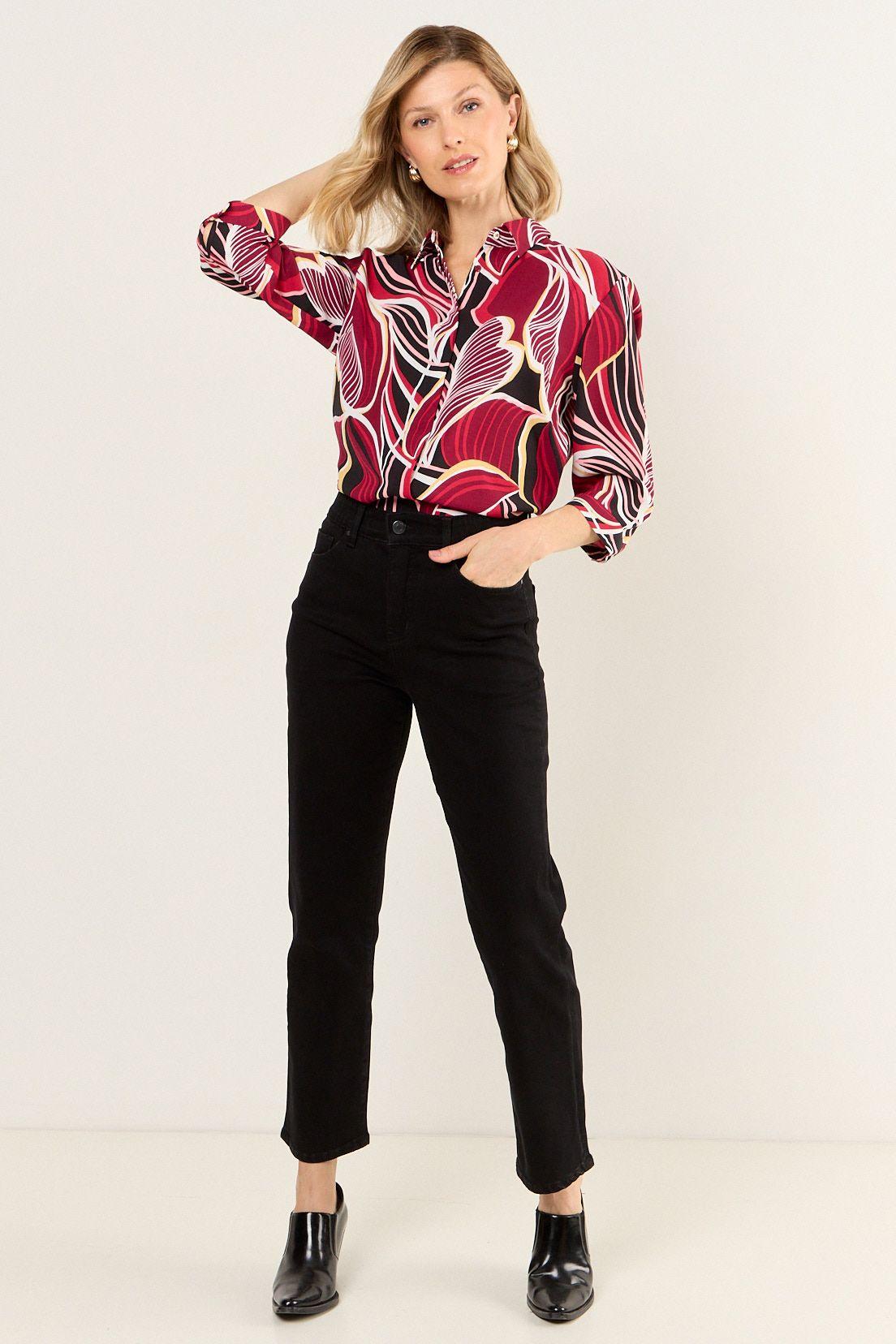 Blusa Camisera Estampada Negro Ma Griffe 14102126053102-3