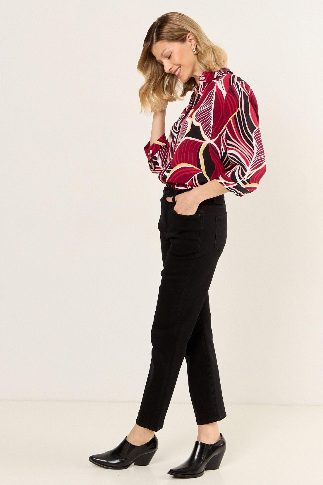 Blusa Camisera Estampada Negro Ma Griffe 14102126053102-4