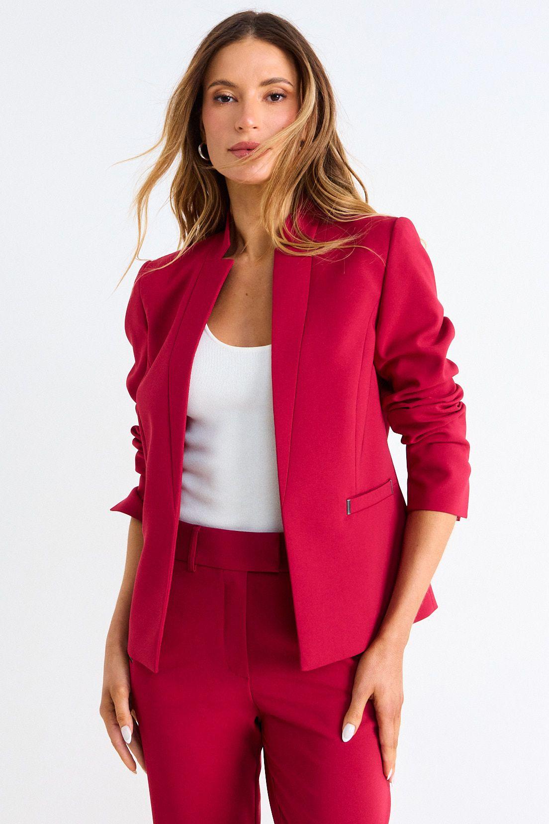Blazer Liso De Tope Rojo Ash 16007126053103-0