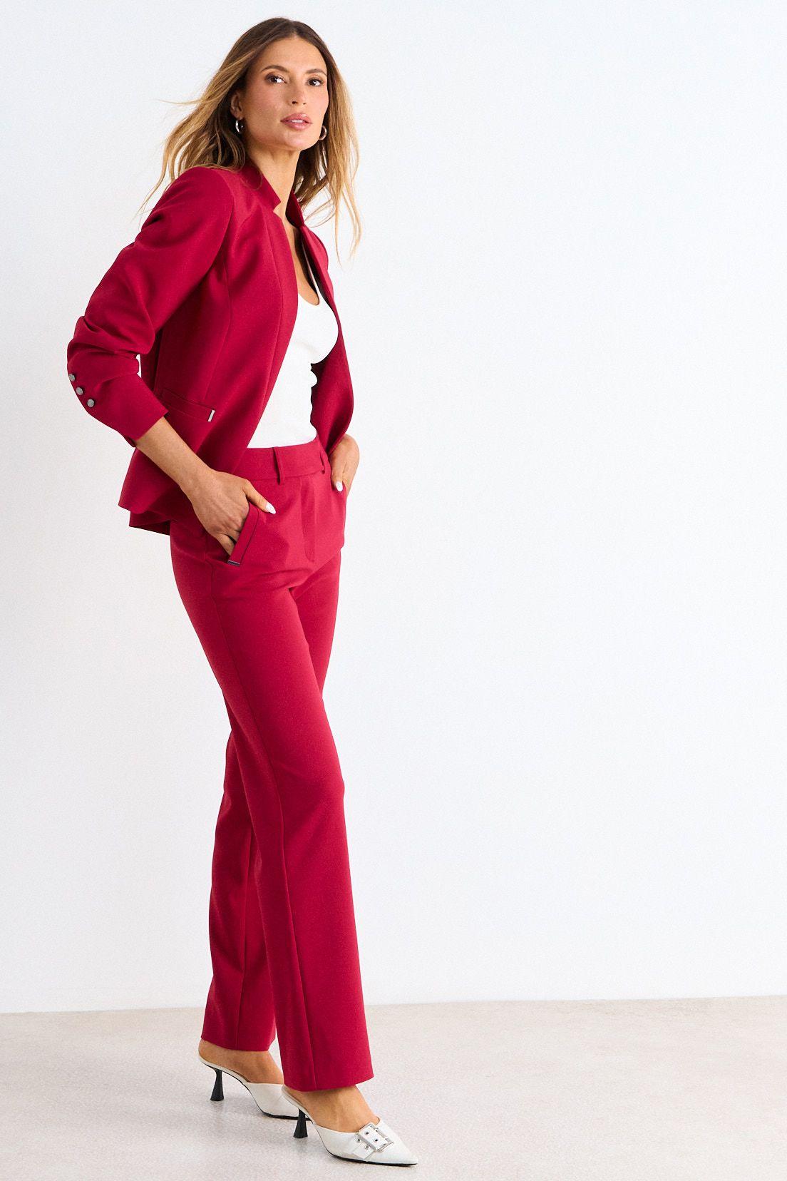 Blazer Liso De Tope Rojo Ash 16007126053103-4