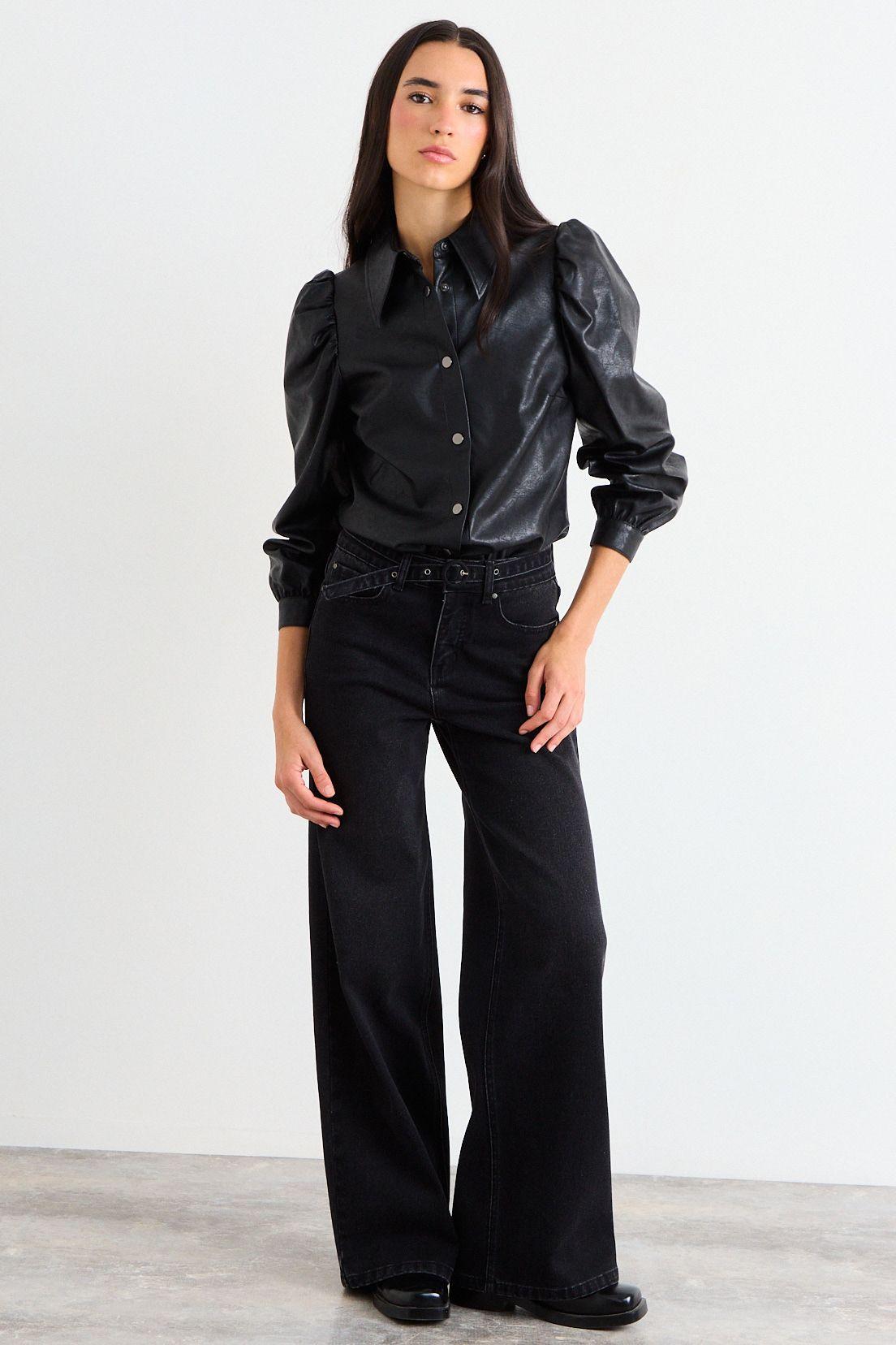 Blusas Manga Larga Negro iO 14020126012102-4