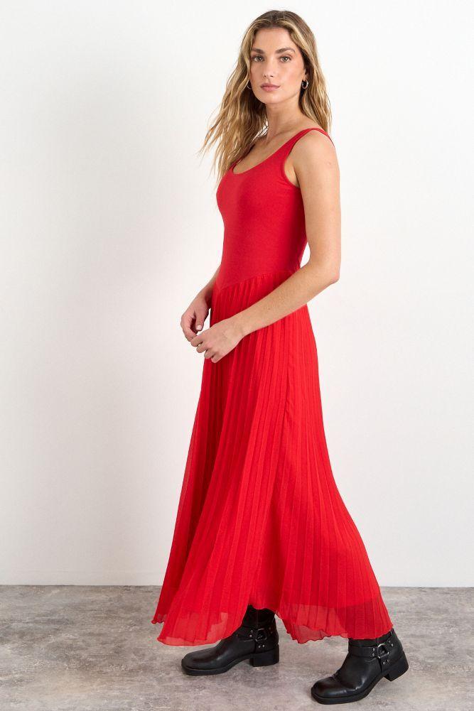 Vestido Liso Largo Rojo iO 13420225052103-4