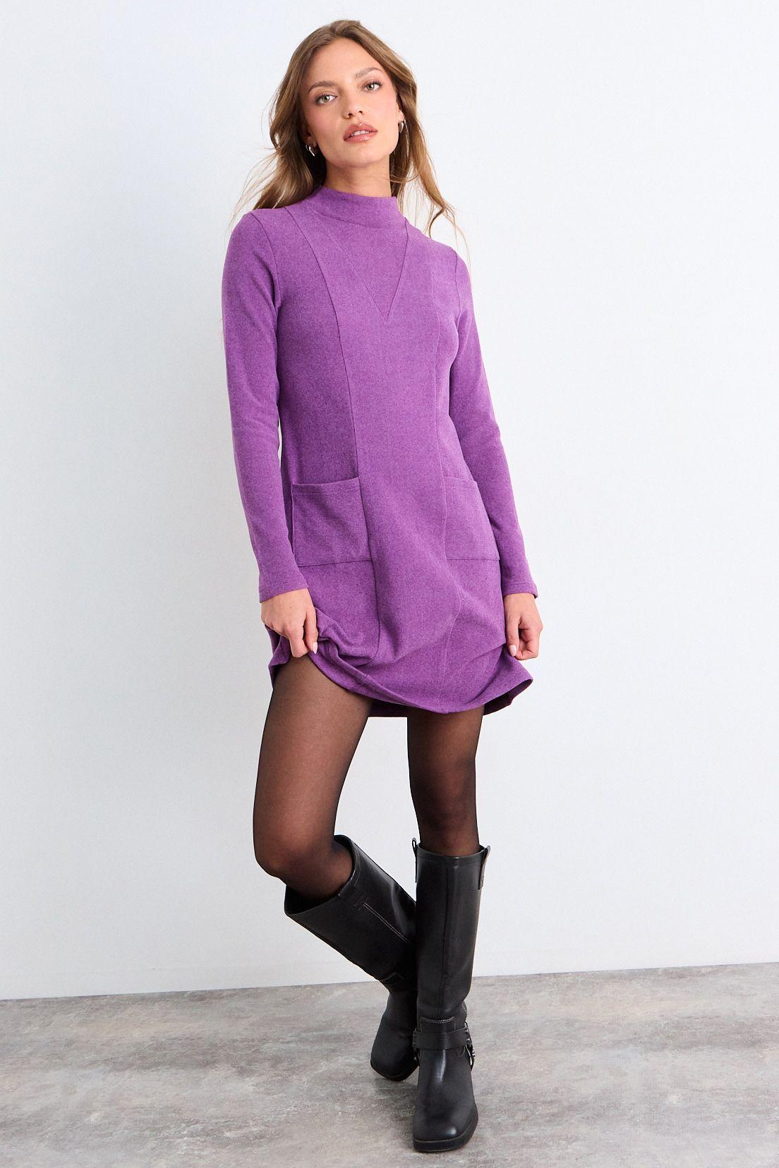 Vestido Liso Morado iO 13020126004121-3