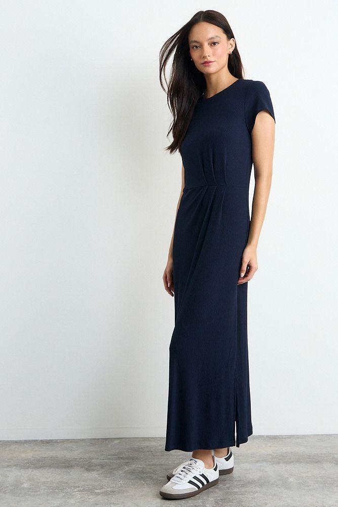 Vestido Liso Largo Azul Marino iO 13420225004104-3