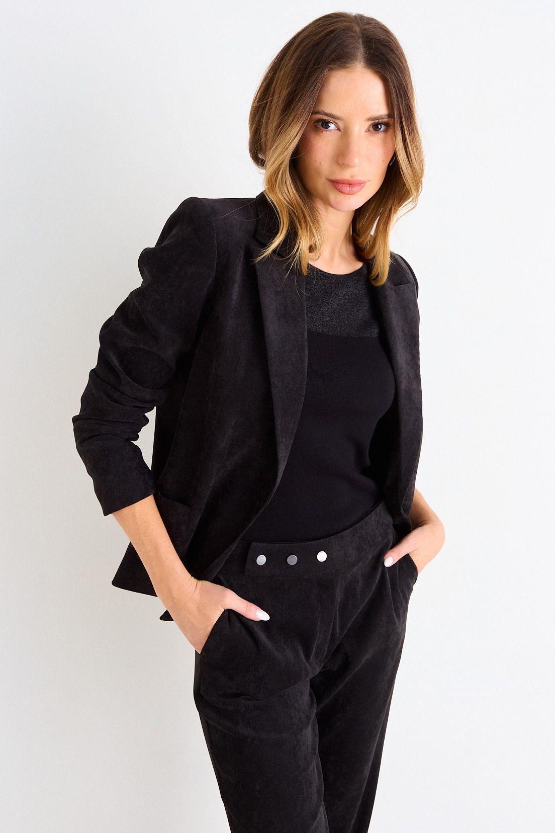 Blazer De Pana Liso Negro Ash 16007126058102-1