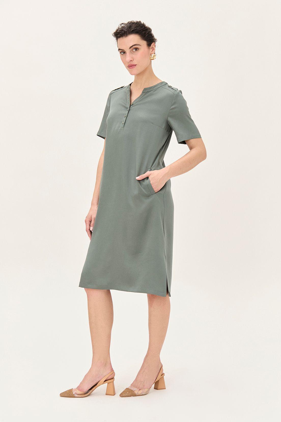 Vestido Tencel Verde Ma Griffe 13002224055107-3