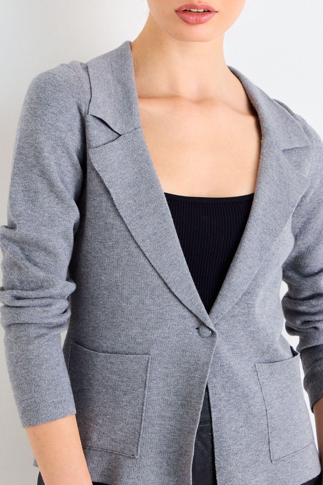 Blazer Tejido Gris iO 18020126011113-1
