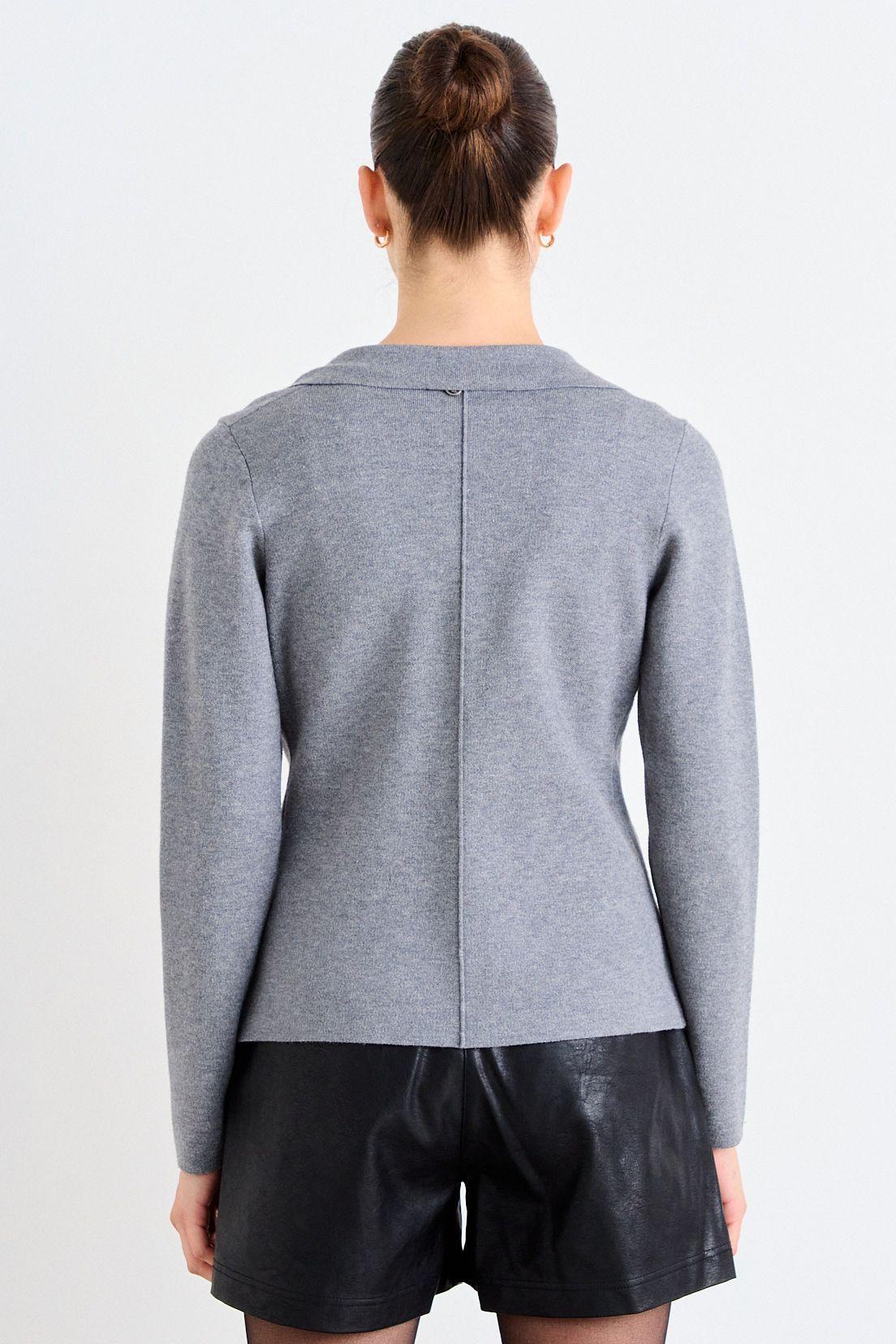 Blazer Tejido Gris iO 18020126011113-2