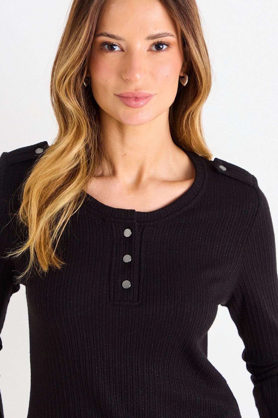 Polera Lisa Manga Larga Negro Ash 14207126054102-1