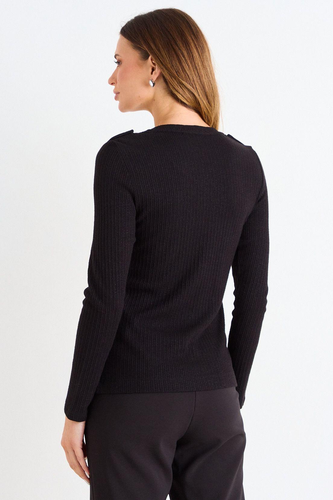 Polera Lisa Manga Larga Negro Ash 14207126054102-2