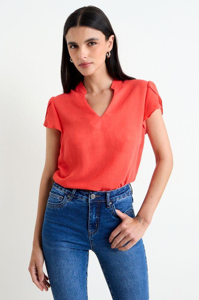 Blusa Manga Tulipan Rojo Ash 14007225067103-0