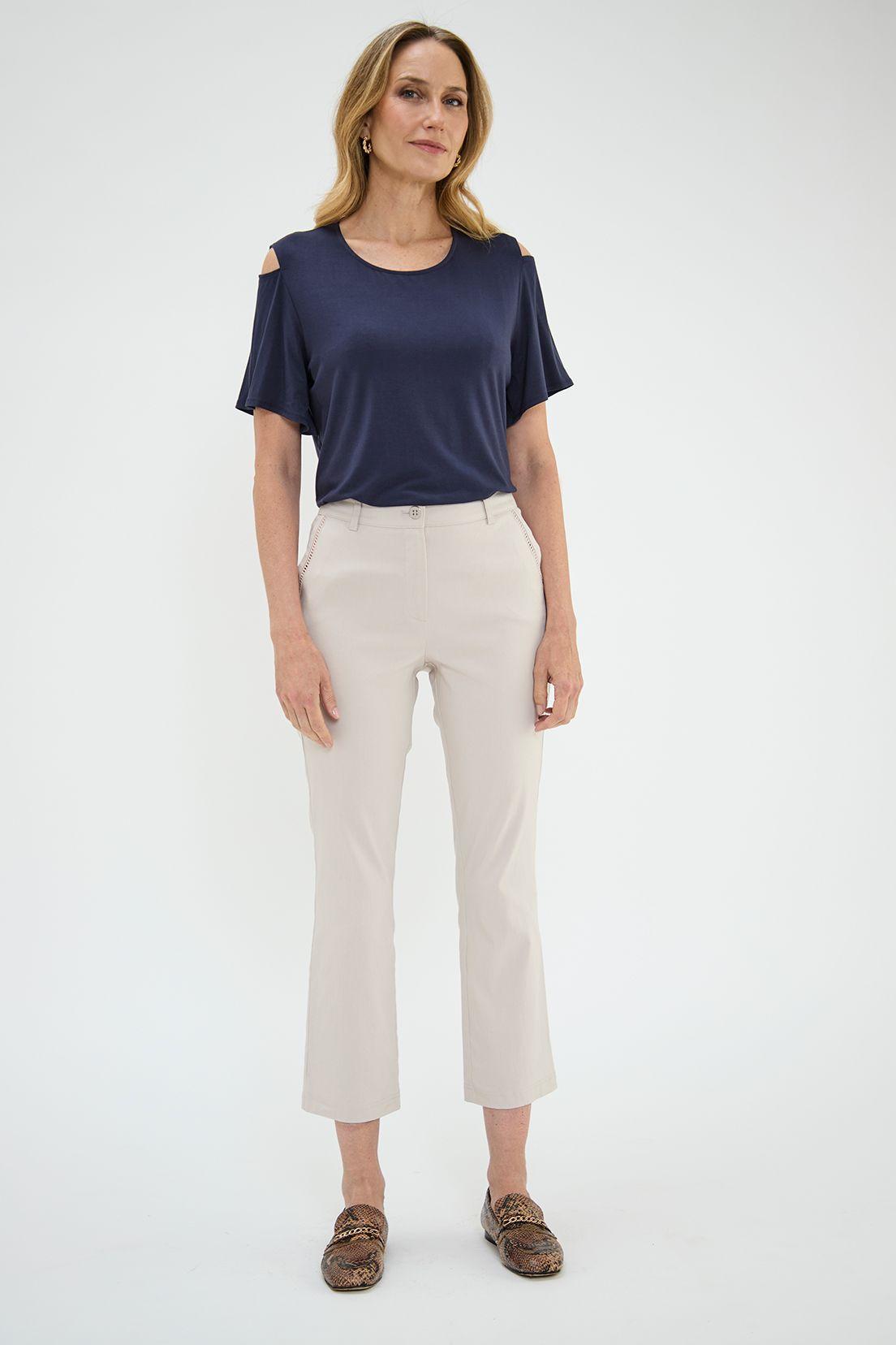 Pantalon Crop Beige Ma Griffe 11002224005106-0