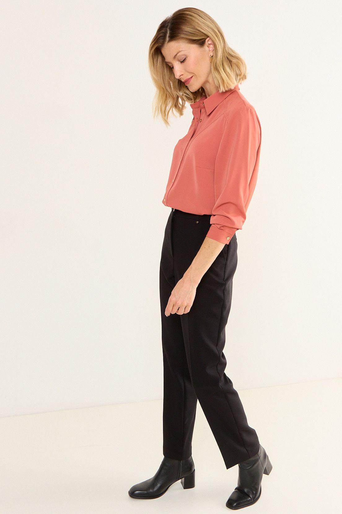 Blusa Camisera Cortes Terracota Ma Griffe 14002126060214-4