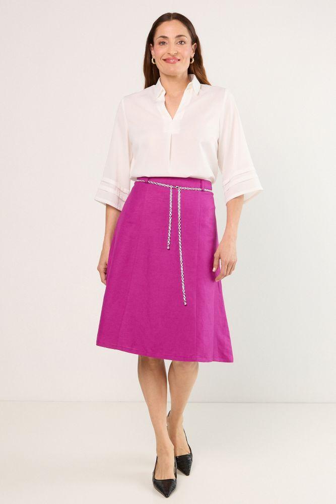 Falda Larga Violeta Ma Griffe 12002225053641-0