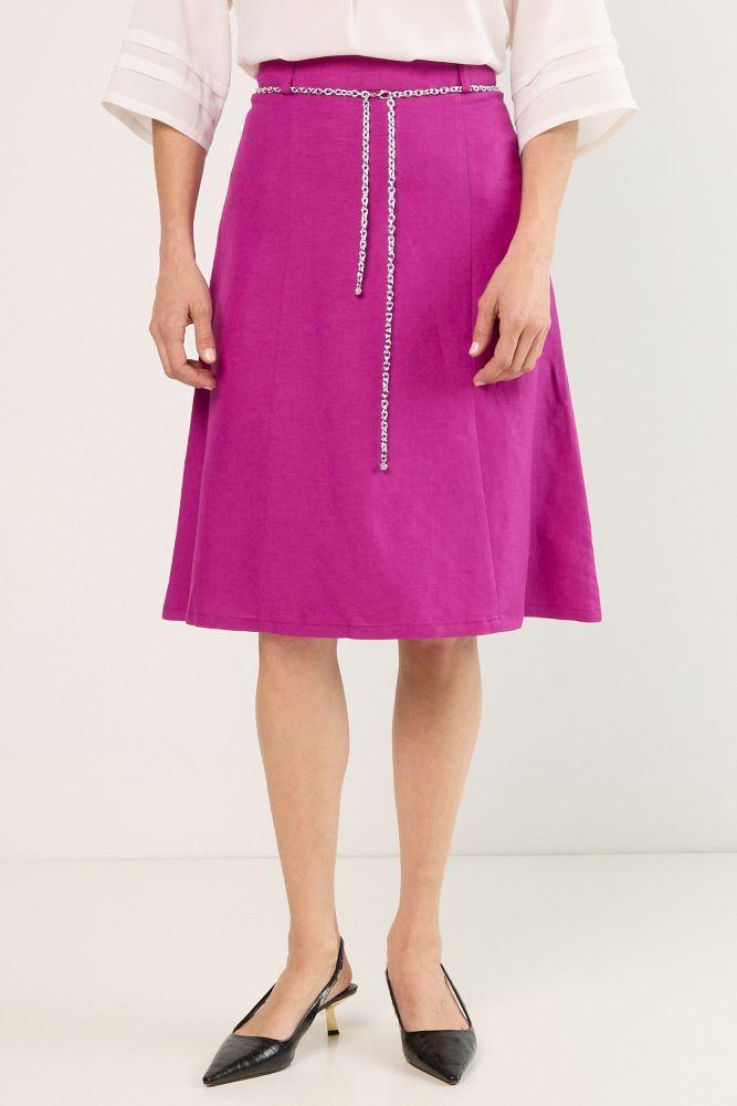 Falda Larga Violeta Ma Griffe 12002225053641-1