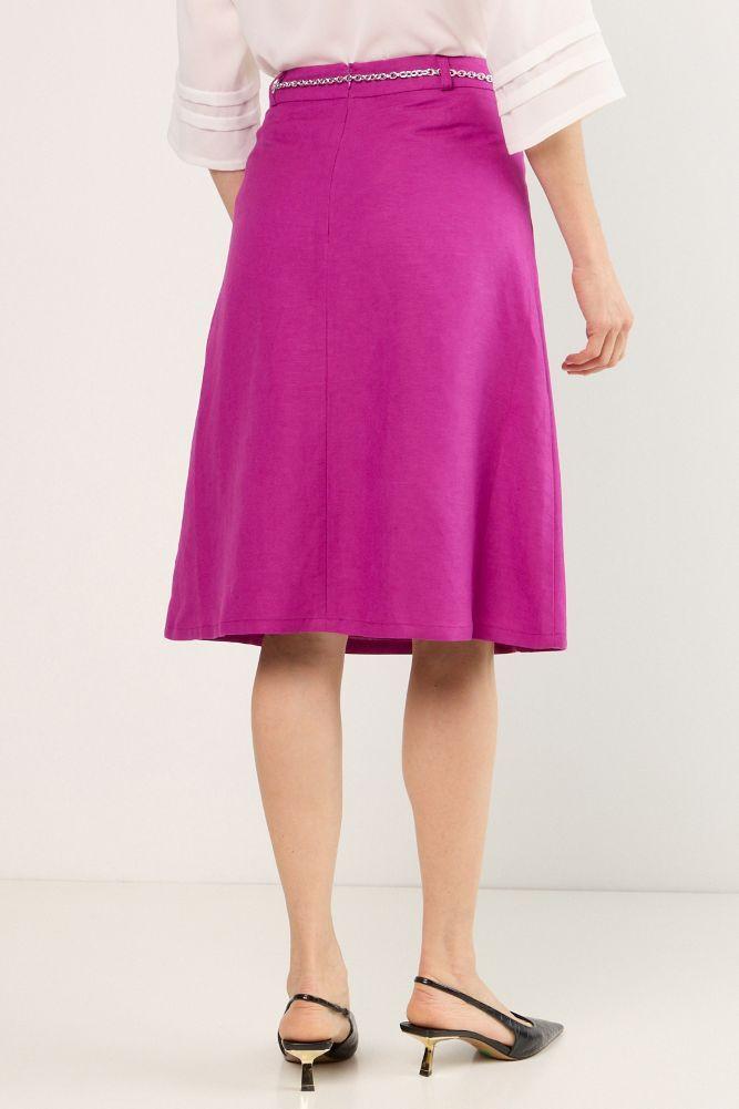 Falda Larga Violeta Ma Griffe 12002225053641-3
