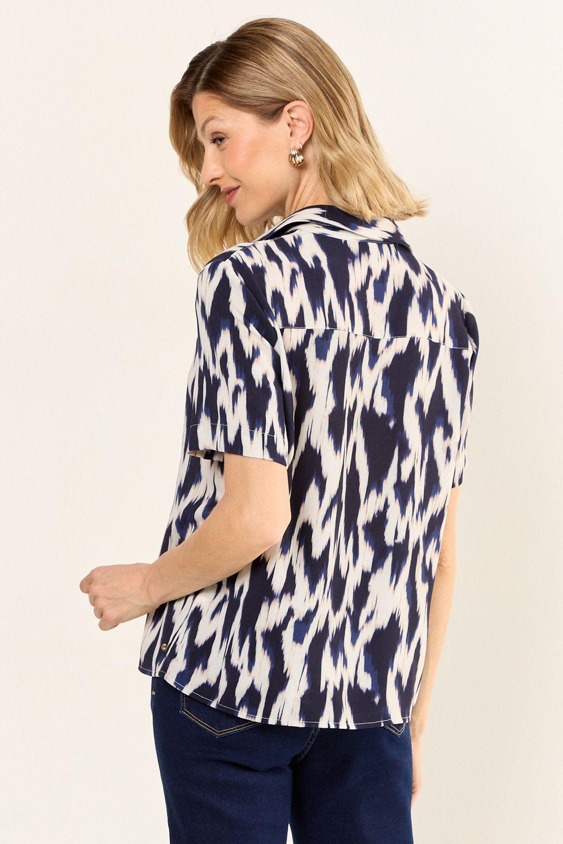 Blusa Camisera Estampada Crudo Ma Griffe 14102126052105-2