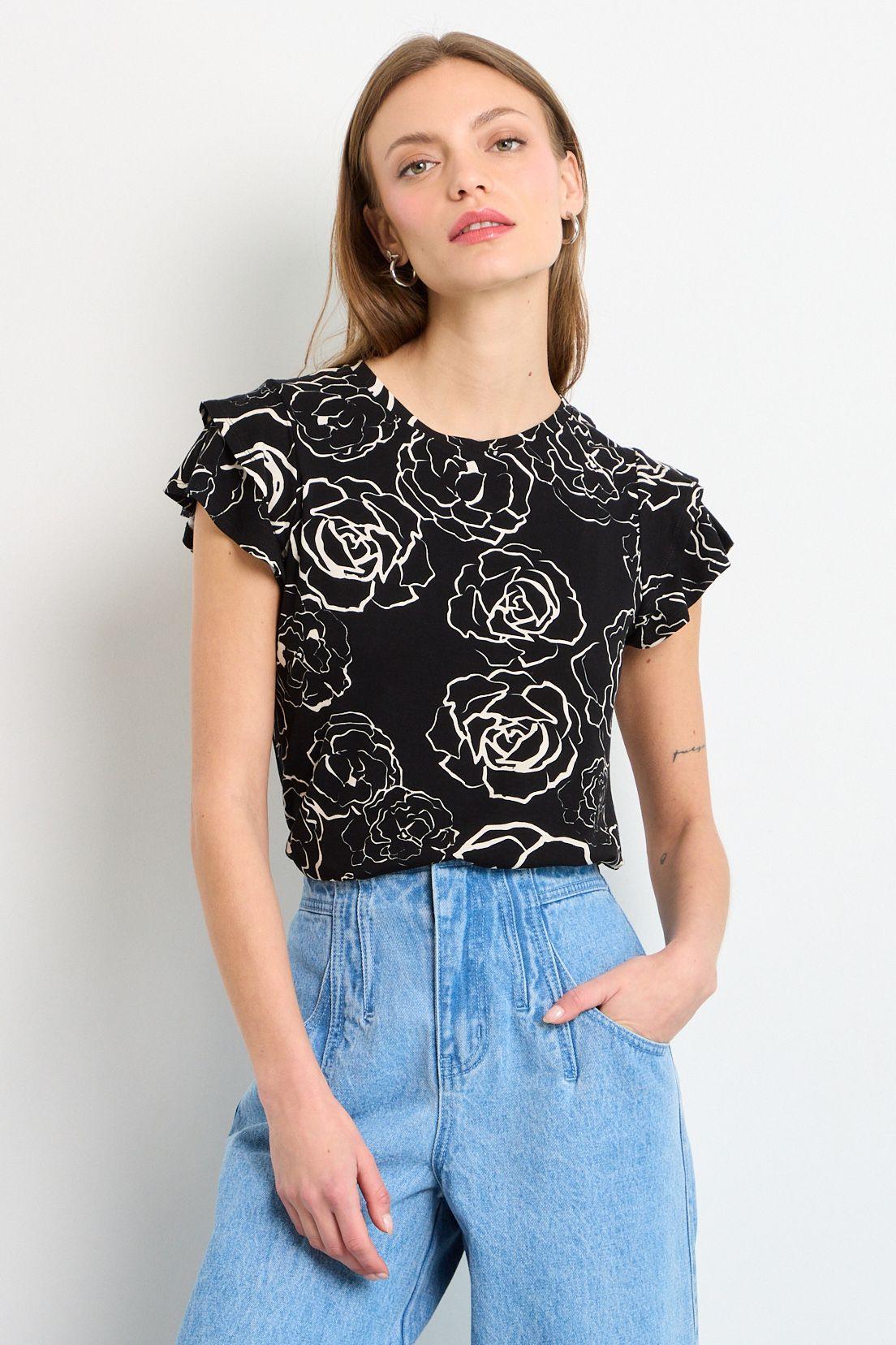 Polera Manga Corta Negro iO 14320225053102-0