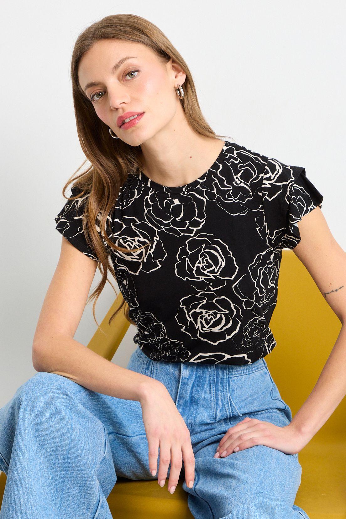 Polera Manga Corta Negro iO 14320225053102-3